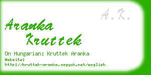 aranka kruttek business card